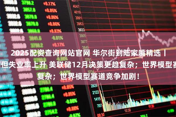 2025配资查询网站官网 华尔街到陆家嘴精选丨非农大超预期但失业率上升 美联储12月决策更趋复杂；世界模型赛道竞争加剧！
